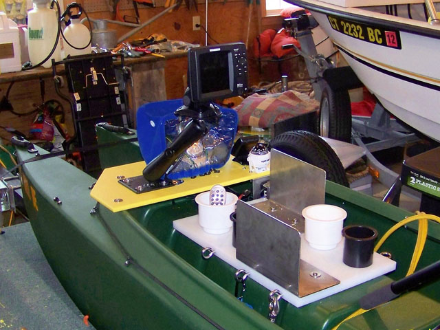 stand for electric jiggers in fishing kayak